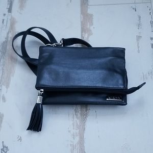Miche Black Fold Over Crossbody Convertible Clutch